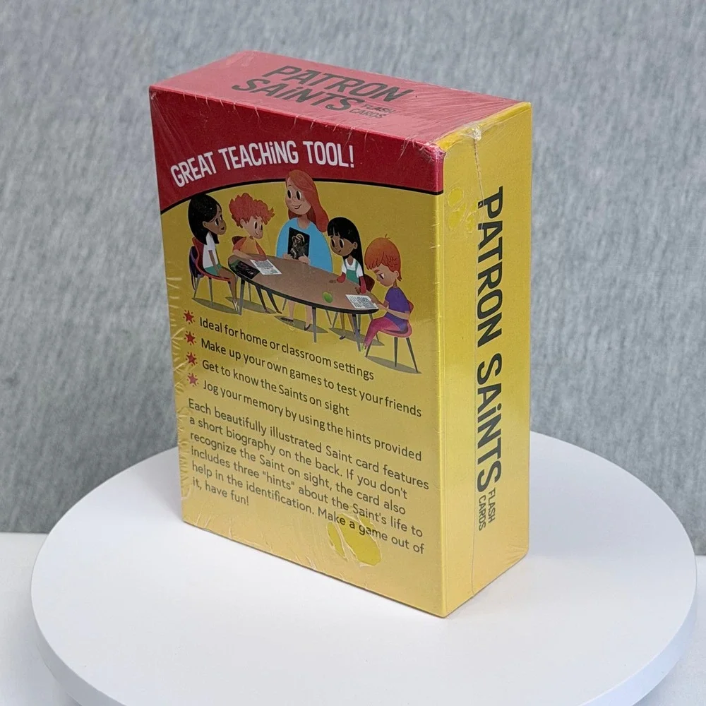 Patron Saint Flash Cards 100 Count Illustrated Catholic Educational Game New
